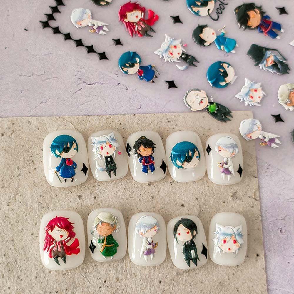 Mxbeauty Kartun Stiker Kuku Soda Perekat Diri Sailor Moon Anjing Minne Manicure Aksesoris Nail Art Dekorasi