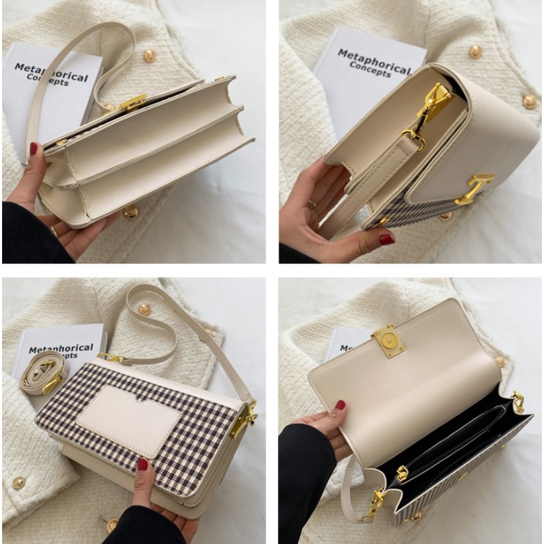 JK 980 1KG MUAT 2PCS TAS SELEMPANG BAHU FASHION IMPORT VINTAGE STYLE BAG Z3772