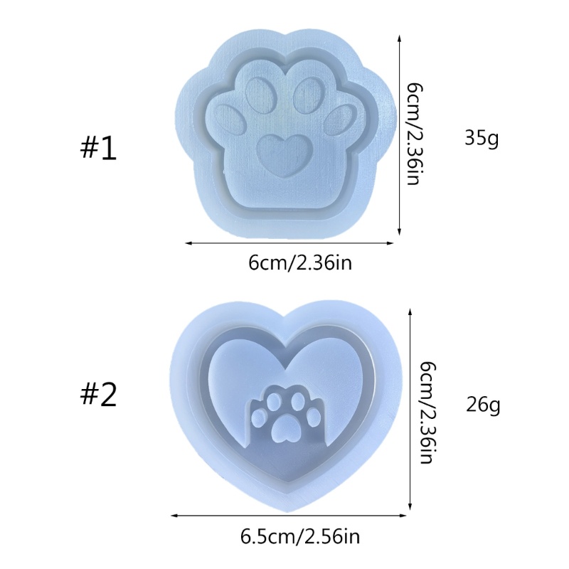 Siy Cetakan Resin Bentuk Telapak Kaki Kucing Bahan Silikon Untuk Kerajinan Tangan DIY