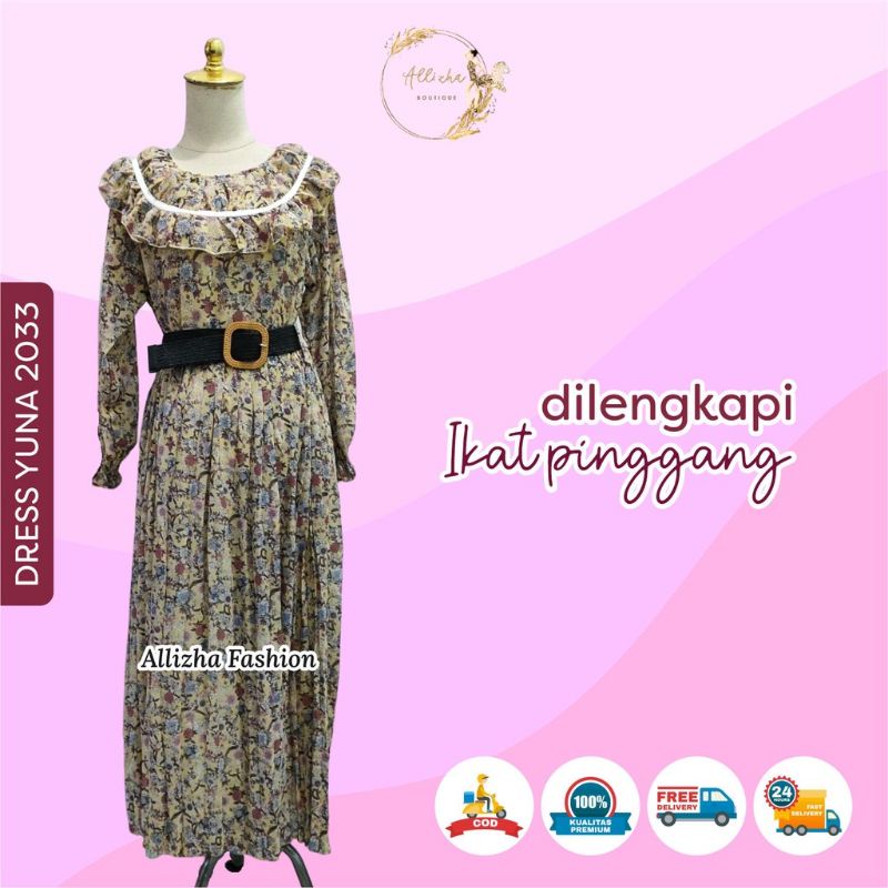 gamis yuna plisket.