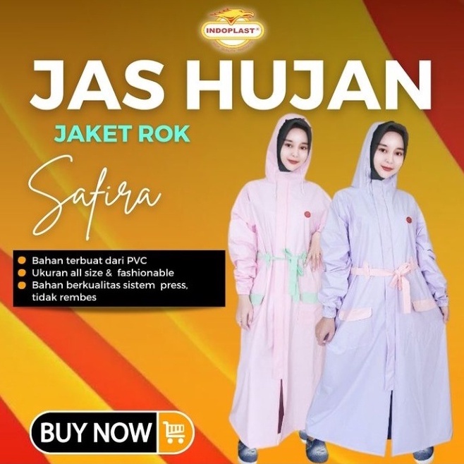 Jas Hujan Model Gamis SAFIRA Indoplast