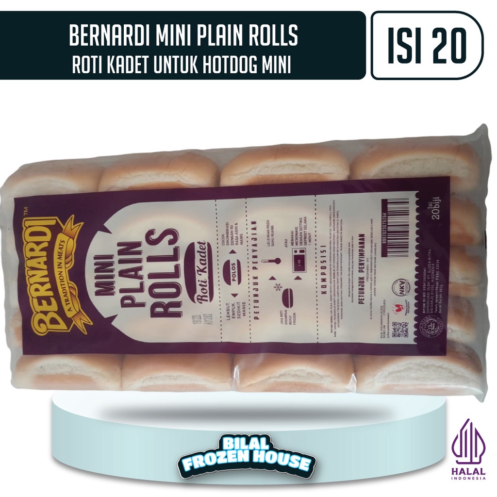 

Bernardi Mini Roll Plain - Roti Kadet/Roti Hotdog Mini Isi 20 PCS