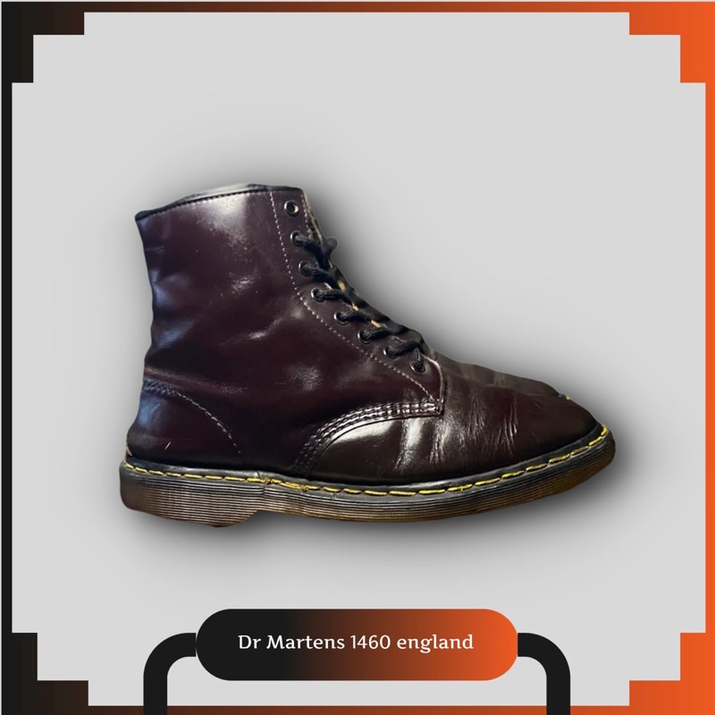 Size 45. Dr martens 1460 England ( Docmart Dr. Martens 1460 1461 101 939 3989 brogue wingtip adrian tassel chelsea jadon leroy black red cherry smooth crazy horse nappa pascal vegan 3 6 8 hole pria wanita mens women made in england boots second original )