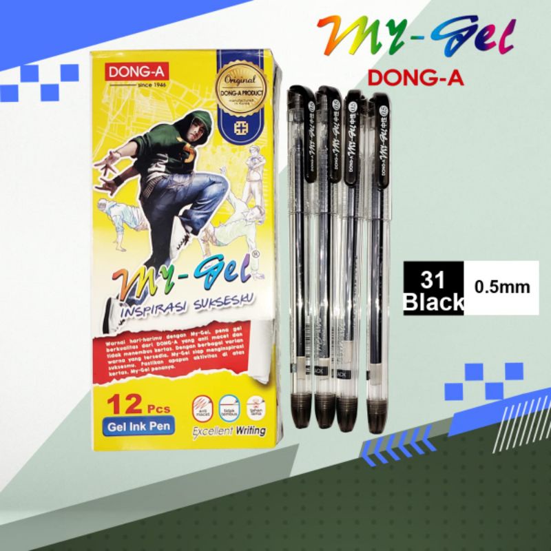 

Pulpen My Gel Dong A Hitam