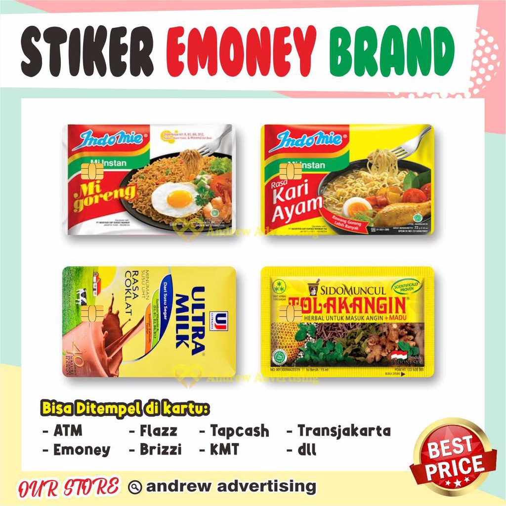 

Stiker ATM Brand Indonesia Bisa untuk Emoney, Flazz dan lain-lain
