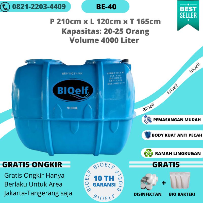 Jual Septic Tank Bio 4000 Liter Biotech, Biofil, Biorich, Biotan ...