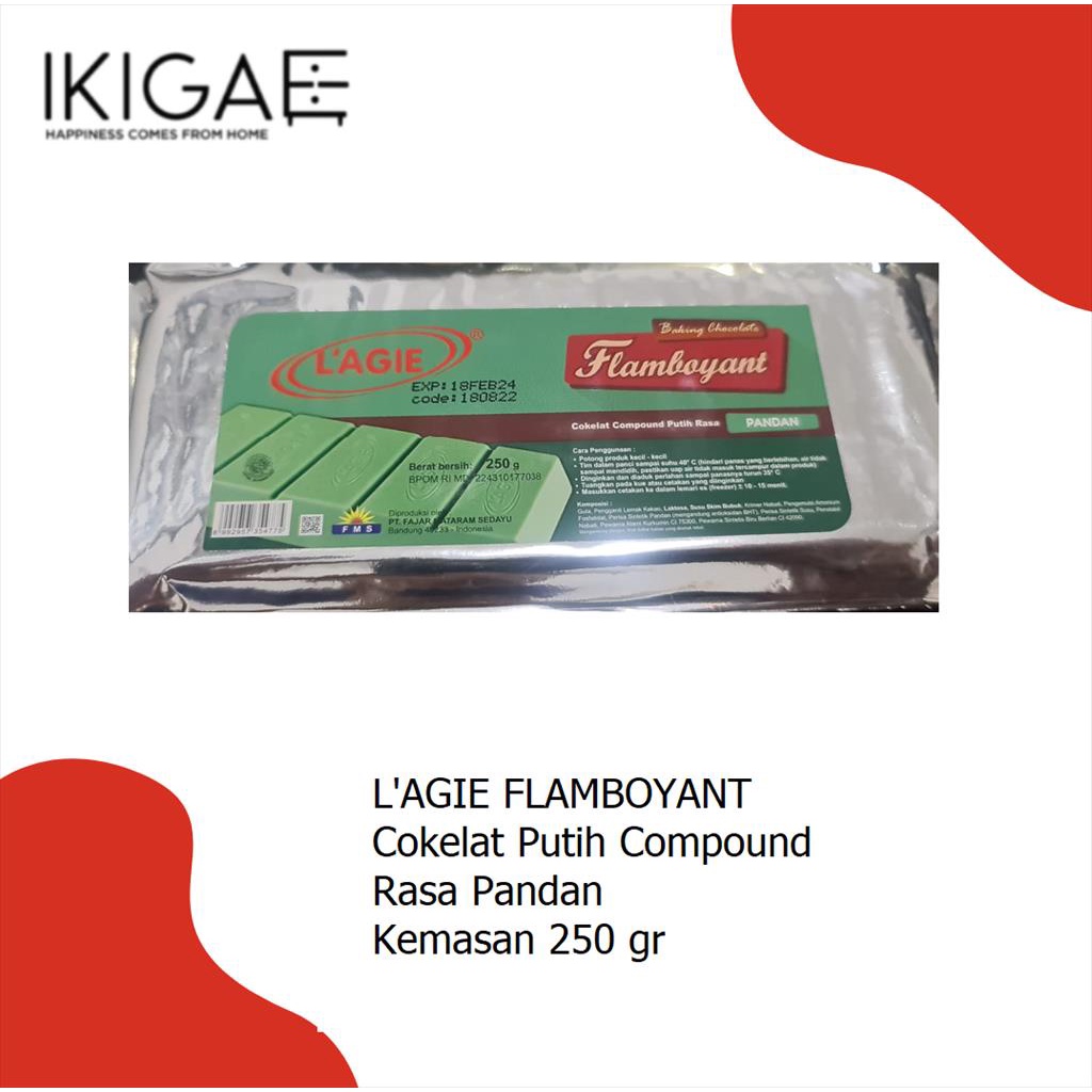 L'AGIE FLAMBOYANT COKLAT PUTIH COMPOUND ANEKA RASA KEMASAN 250 GR ALUM