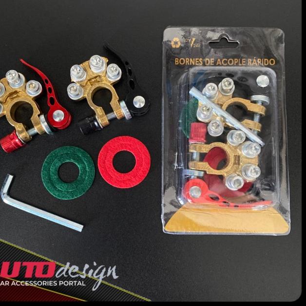 QUICK RELEASE KEPALA AKI MOBIL KUNINGAN