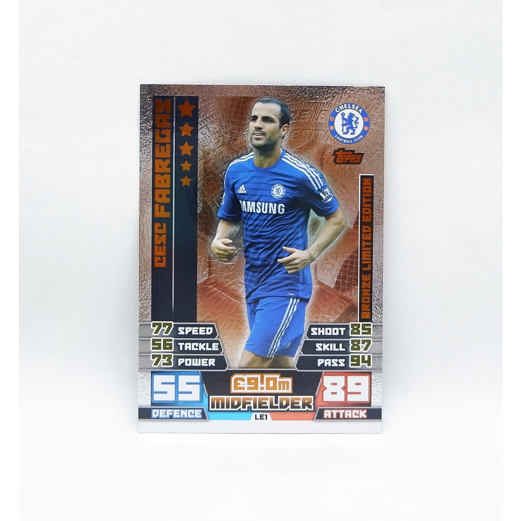 Kartu Bola 2014/2015  Chelsea Cesc Fabregas Bronze Limited Edition