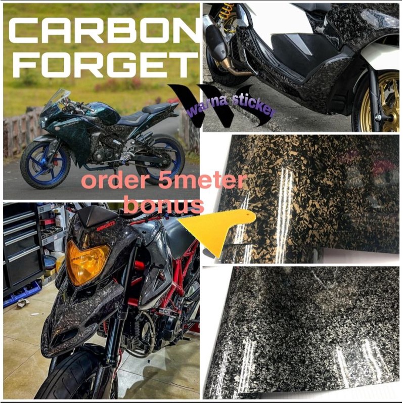 Stiker motor carbon forget Skotlet motor carbon forget Carbon forget Karbon forget