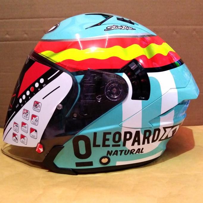 HELM KYT NFJ JAUME MASIA REPLICA LEOPARD SPAIN HELM HALF FACE | HELM KYT ASLI ORIGINAL | HELM KYT TE