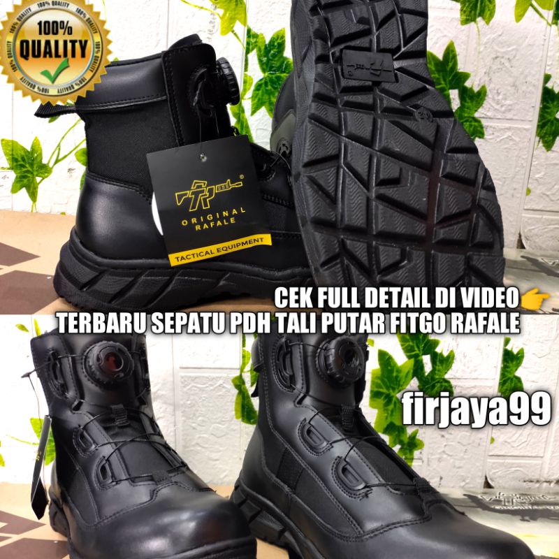 ORIGINAL RAFALE sepatu pdh tali putar terbaru/sepatu tali putar model jatah polri