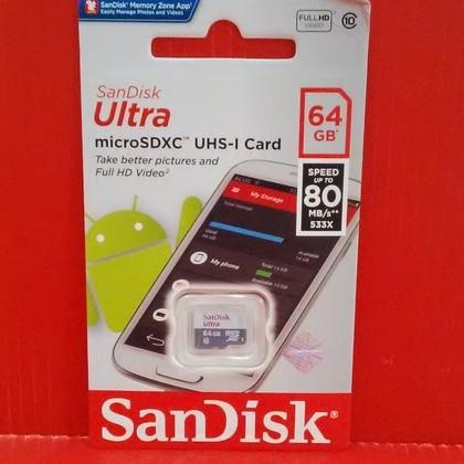 Memory Card MicroSD Micro SD Sandisk Ultra Class 10 64G |Microsd 64gb