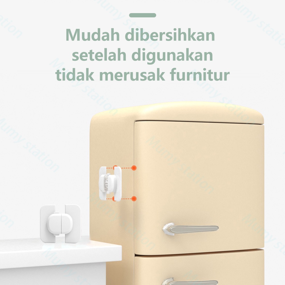 Mumystation Kunci Safety Lock Pintu kulkas Serbaguna pengaman pintu kulkas/pengunci kulkas