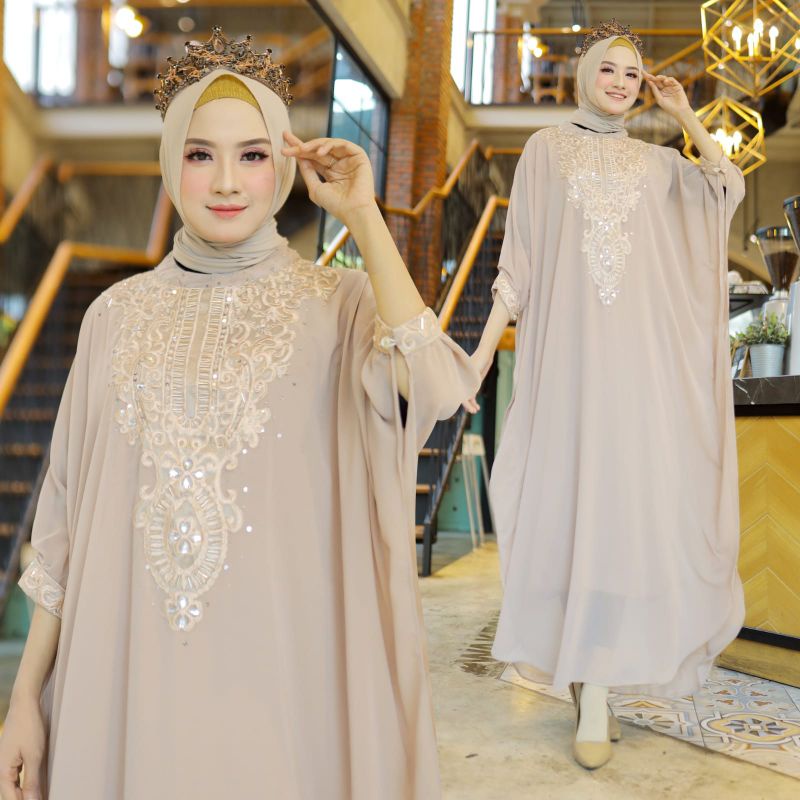 NEW MARINA Kaftan Lebaran 2024 Mewah Kondangan Wanita Terbaru 2023/gamis 2024 model gamis terbaru me