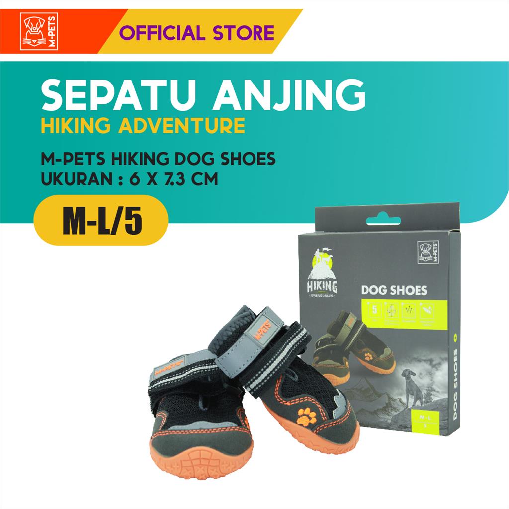 M-Pets Hiking Dog Shoes M-L/5 / Sepatu Anjing Alas Kaki Hiking