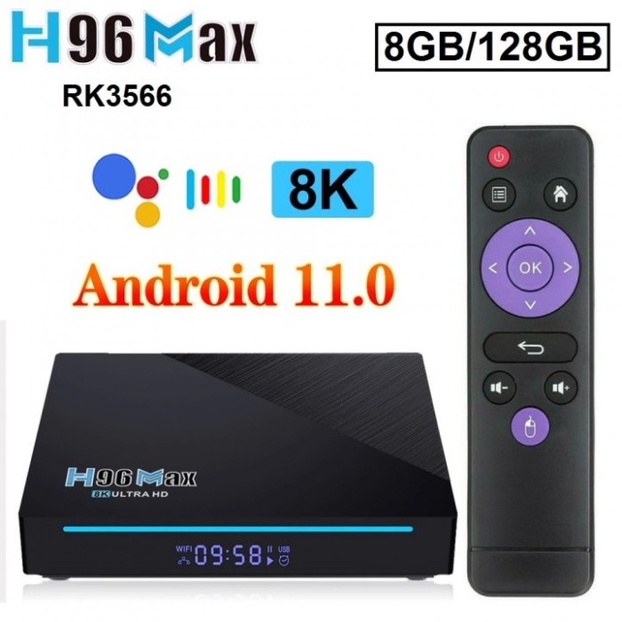 Produk Terbaru H96 Max Rk3566 - Android Os Smart Tv Box 8K Uhd - Ram 8Gb Rom 128Gb