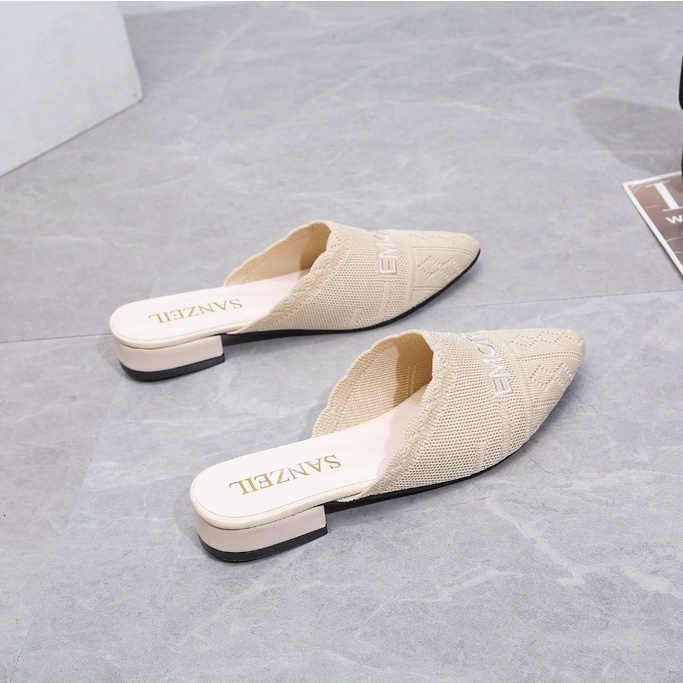 Heels Tumit Tinggi Rajutan heels 3cm, 7cm, slip on [COD] 0067 4031