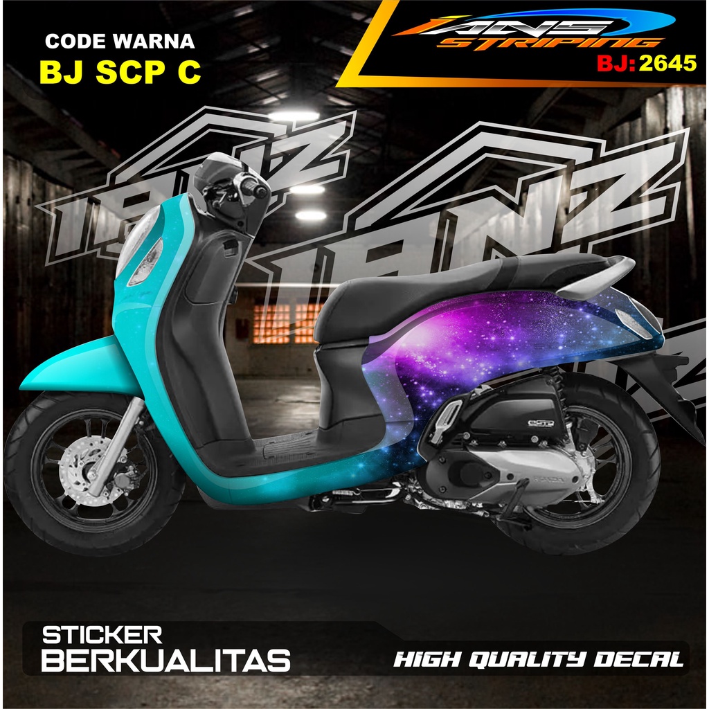 DECAL STICKER HONDA SCOOPY FULL BODY NEW DESAIN LIMITED EDITION / STICKER VARIASI SCOOPY TERBARU  / STICKER SCOOPY