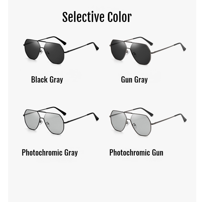 Kacamata Polarized Photochromic Gaya Vintage Untuk Pria Dan Wanita