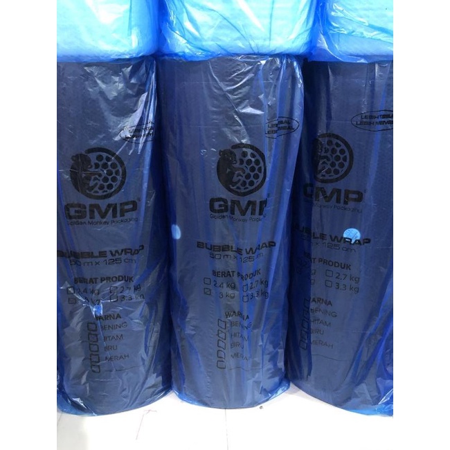 

Bubble wrap Bening / hitam Tebal 125cm x 50M merk GMP 3KG - Bening