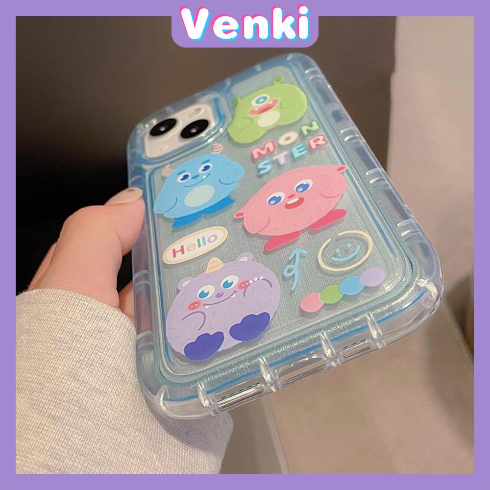 Case For iPhone 14 Pro Max TPU Soft Jelly Airbag Case Cartoon Cute Monster Case Camera Protection Shockproof For iPhone 14 13 12 11 Plus Pro Max 7 Plus X XR