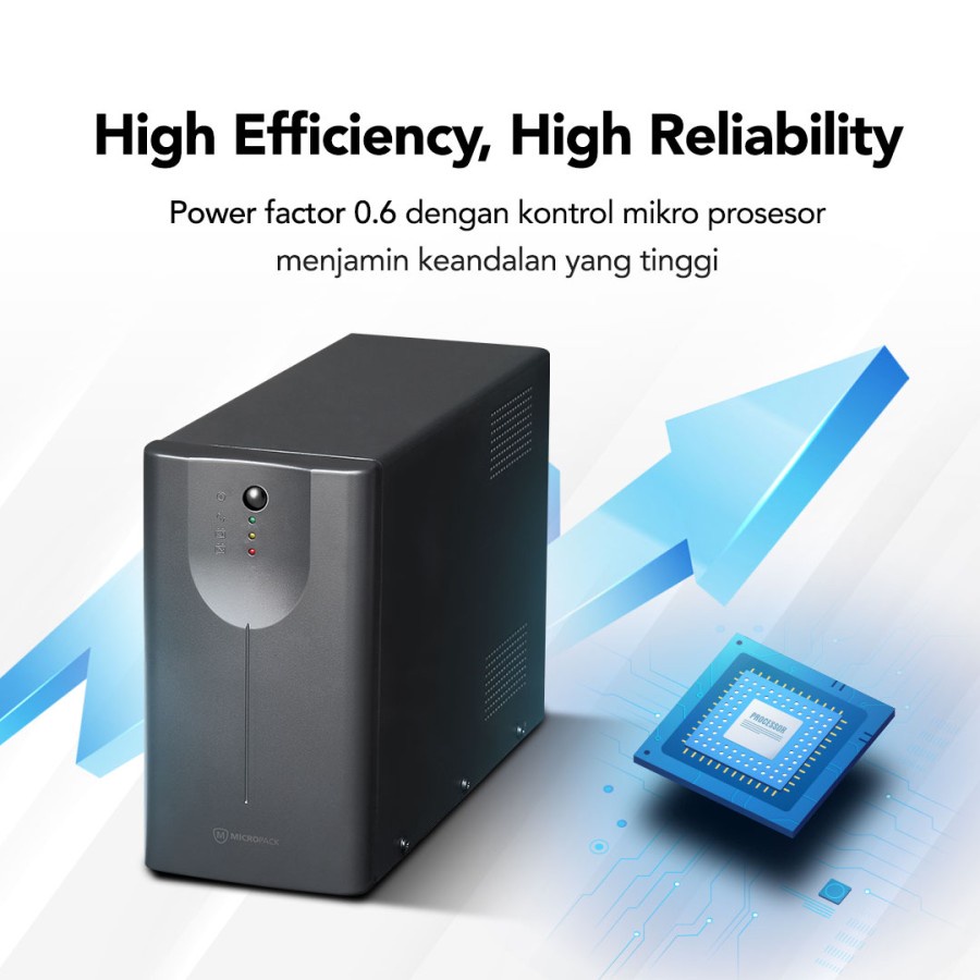 Micropack UPS Anti petir 1200VA / 720WATT Battery 7 Ah UPS (MFU-1200)