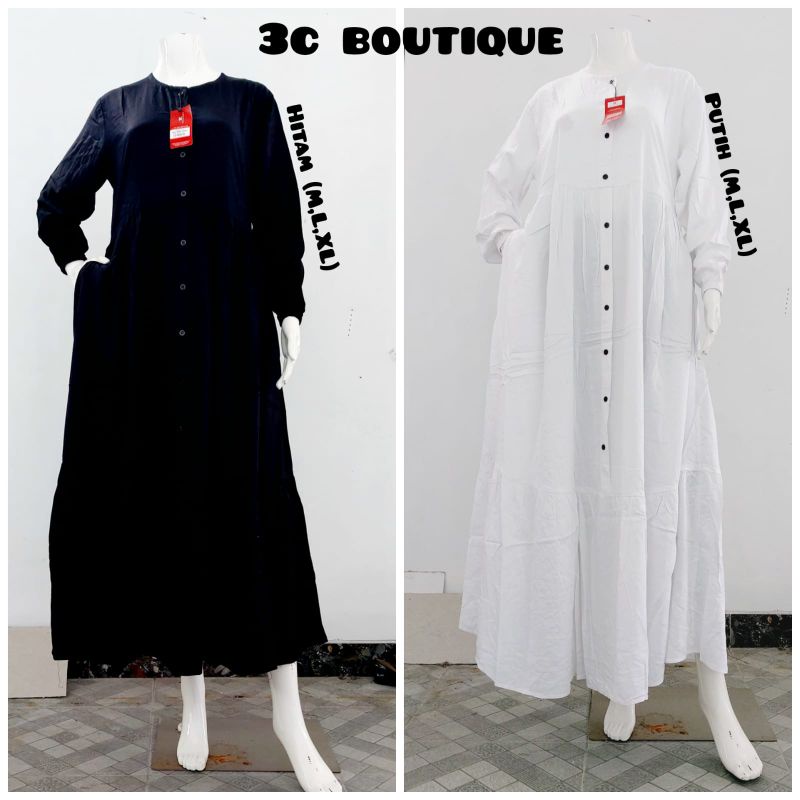 Dress 3C Boutique Polos / Gamis 3C Boutique Polos / Gamis Rayon Murah