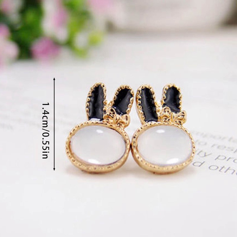 Fancyqube Anting Stud Opal Desain Kelinci Gaya Korea Untuk Wanita