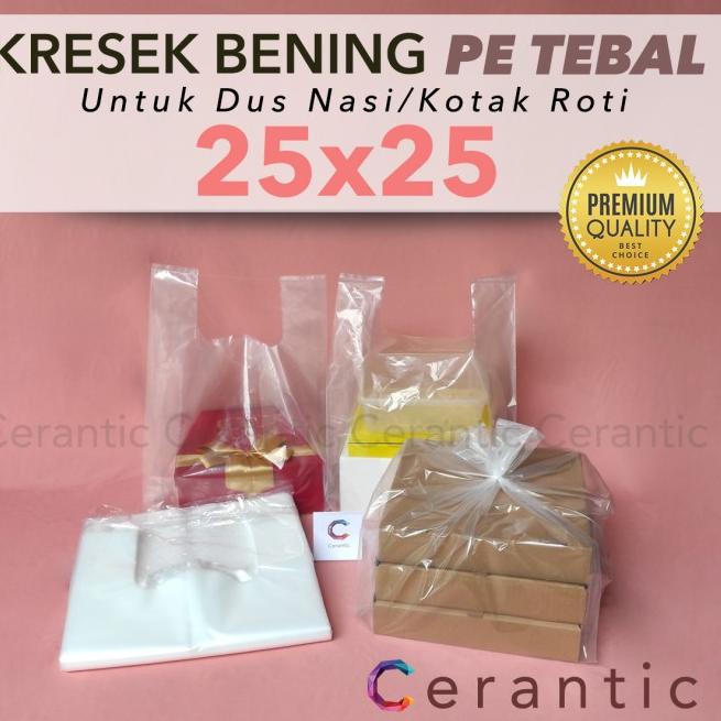 

Kresek Bening Transparan 25x25 PE TEBAL untuk Box Dus 25x25 cm