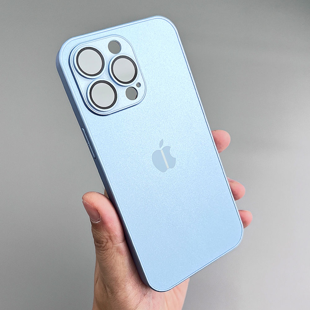 Hardcase Premium  AG Glass for iPhone 11 12 13 Full Covered with Camera Lens Protector