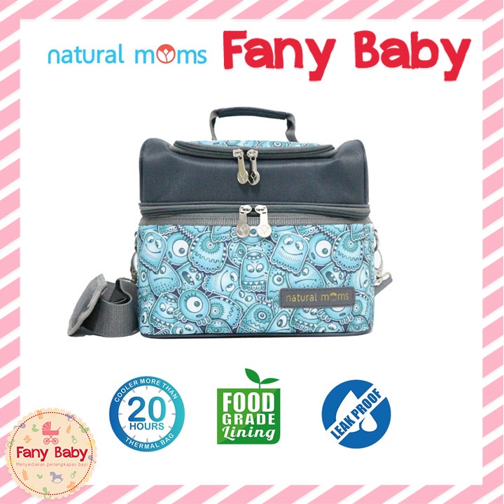 NATURAL MOMS COOLER BAG SLING COOKIE MONSTER