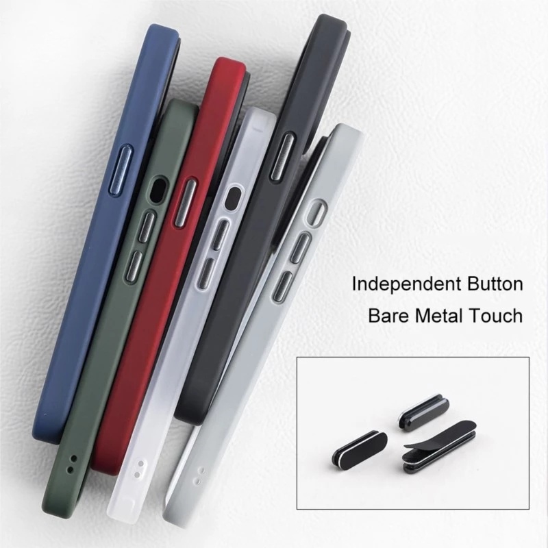 Hard Case Bahan Silikon PC Matte Tahan Banting Untuk iPhone 14 13 11 12 Pro Max 14 Plus