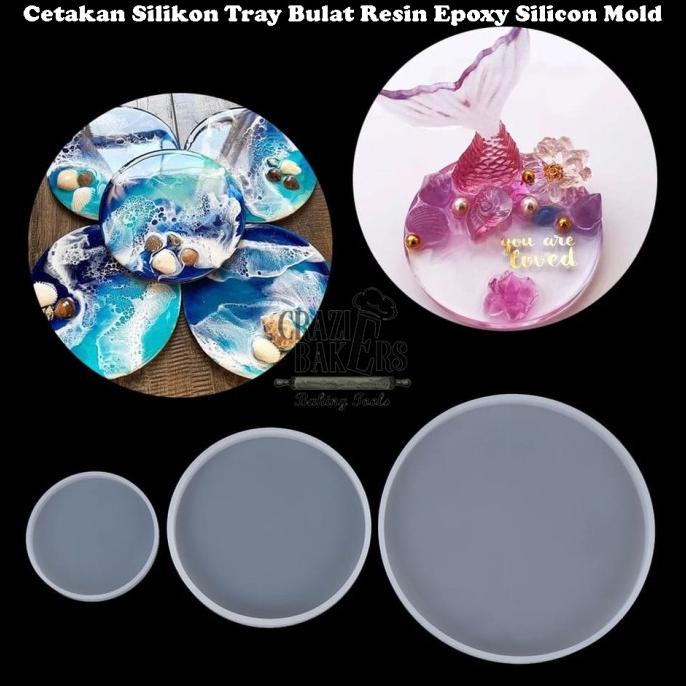 Cetakan Silikon Tray Bulat Resin Epoxy Silicon Mold
