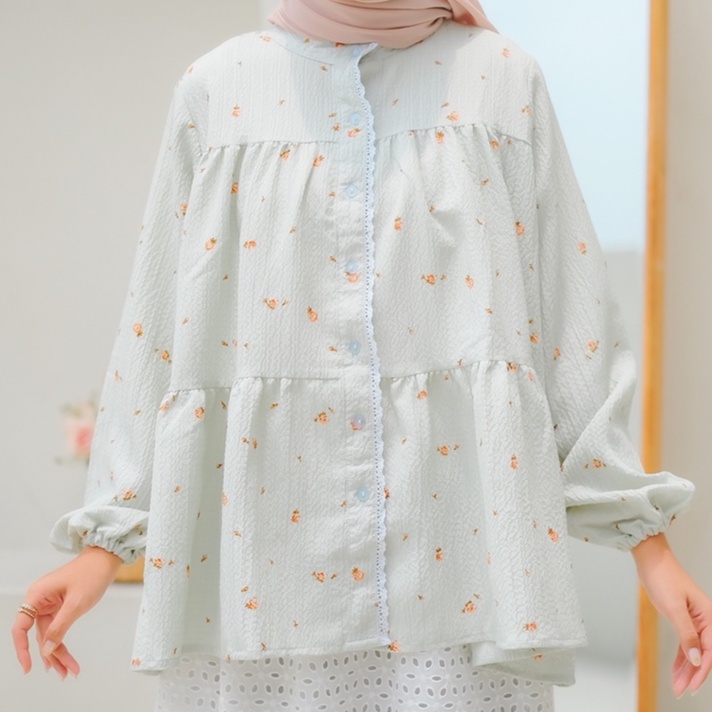 Ladybydiana NASYI BLOUSE I Blouse Wanita Korean Style Bahan Crincle