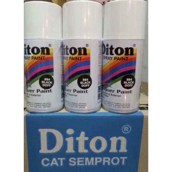 Pilok Pilox Diton Black Doff (884) 300cc / Cat Semprot Hitam Doff