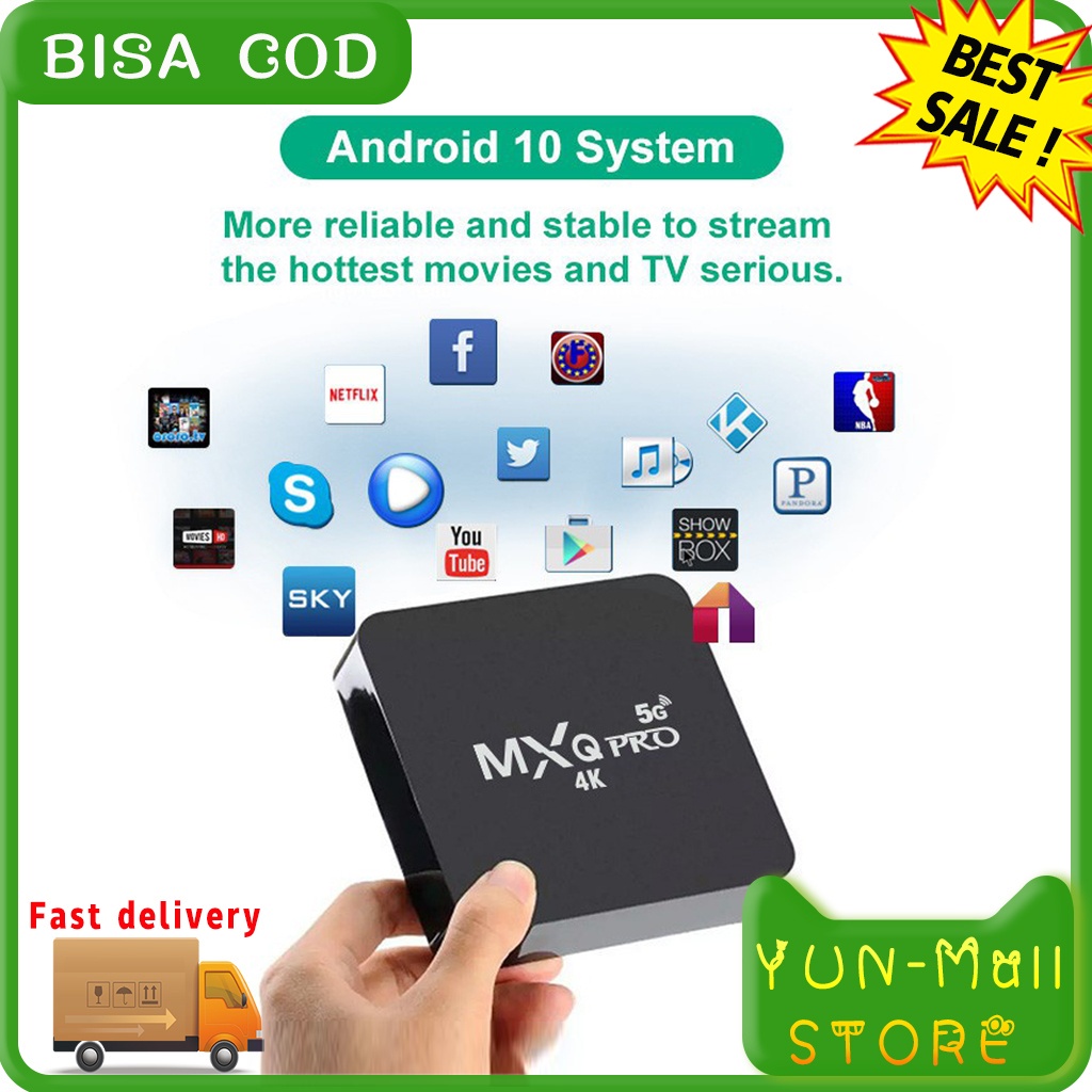 YUN-Mal ANDROID TV BOX  NEW TX6 TV BOX 1GB RAM + 8 GB ROM Android 10.0 Kotak TV Bluetooth 5G Wifi 4K Set-Top Box Pulierde Indonesia IPTV Kodi Netflix Full Load APPS