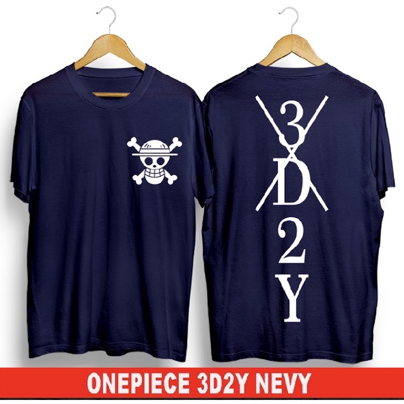 T-shirt Kaos/Baju Distro Original Baju Onepiece 3D2Y Nevy
