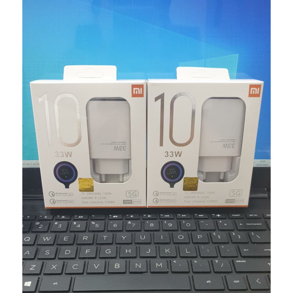 Travel Charger Xiaomi 10 Turbo Charge 33W Fast Charging With Type C &amp; Micro Usb Cable 33Watt