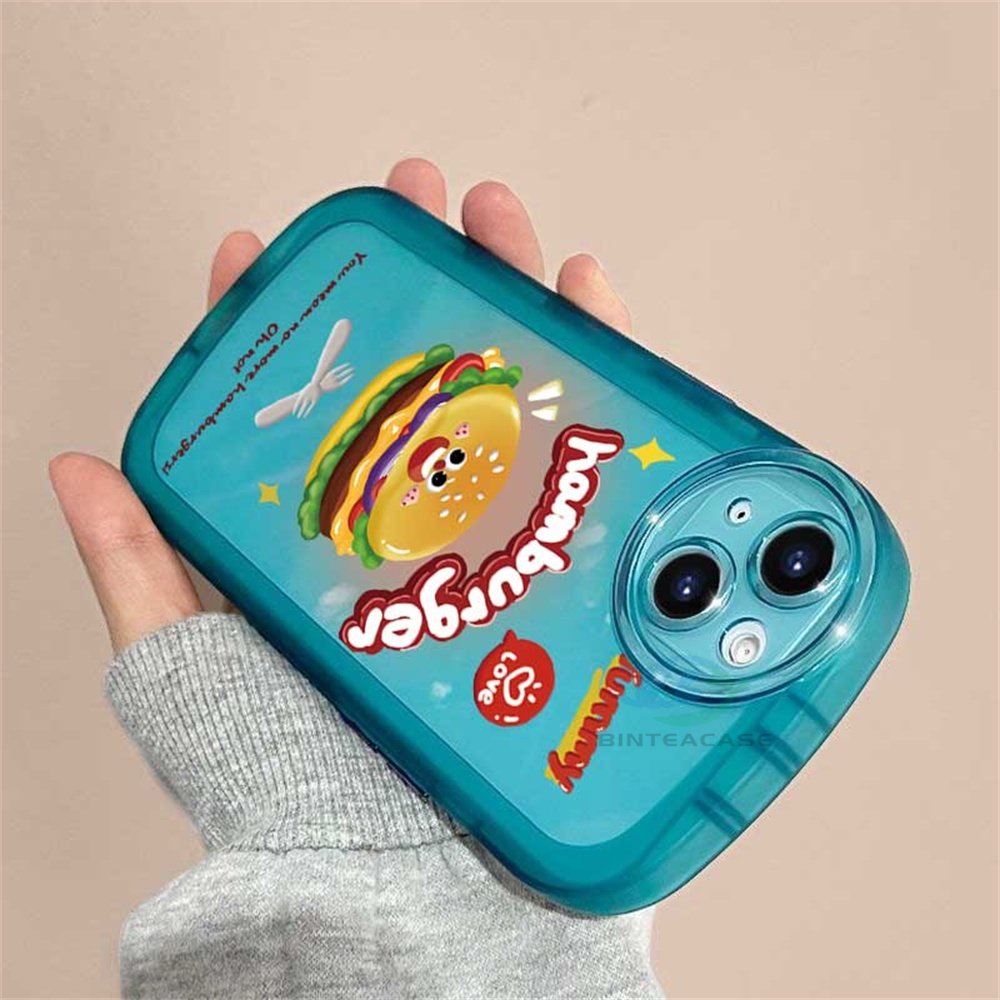 Casing TPU Realme 5 5i 6i C3 C35 C21Y C25Y C21 RealmeC11 2021 C25 C15 C12 C2 Motif Hamburger