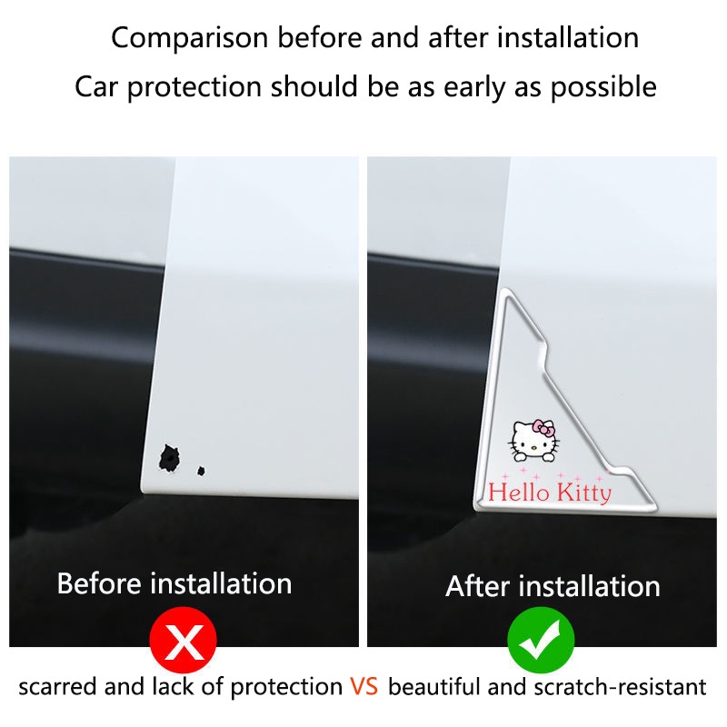 4pcs Universal Penutup Sudut Pintu Mobil anti-Tabrakan Transparan Silikon Pelindung anti Gores Stiker Penutup Pelindung Pintu