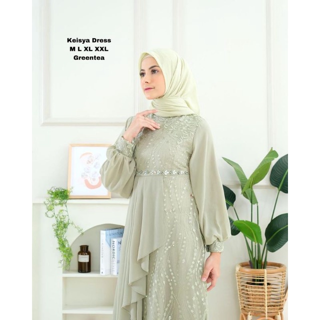READY KEISHA DRESS/GAMIS PESTA/GAMIS BROKAT/GAMIS BRIDESMAIDS/SERAGAM KONDANGAN/GAMIS KEBAYA