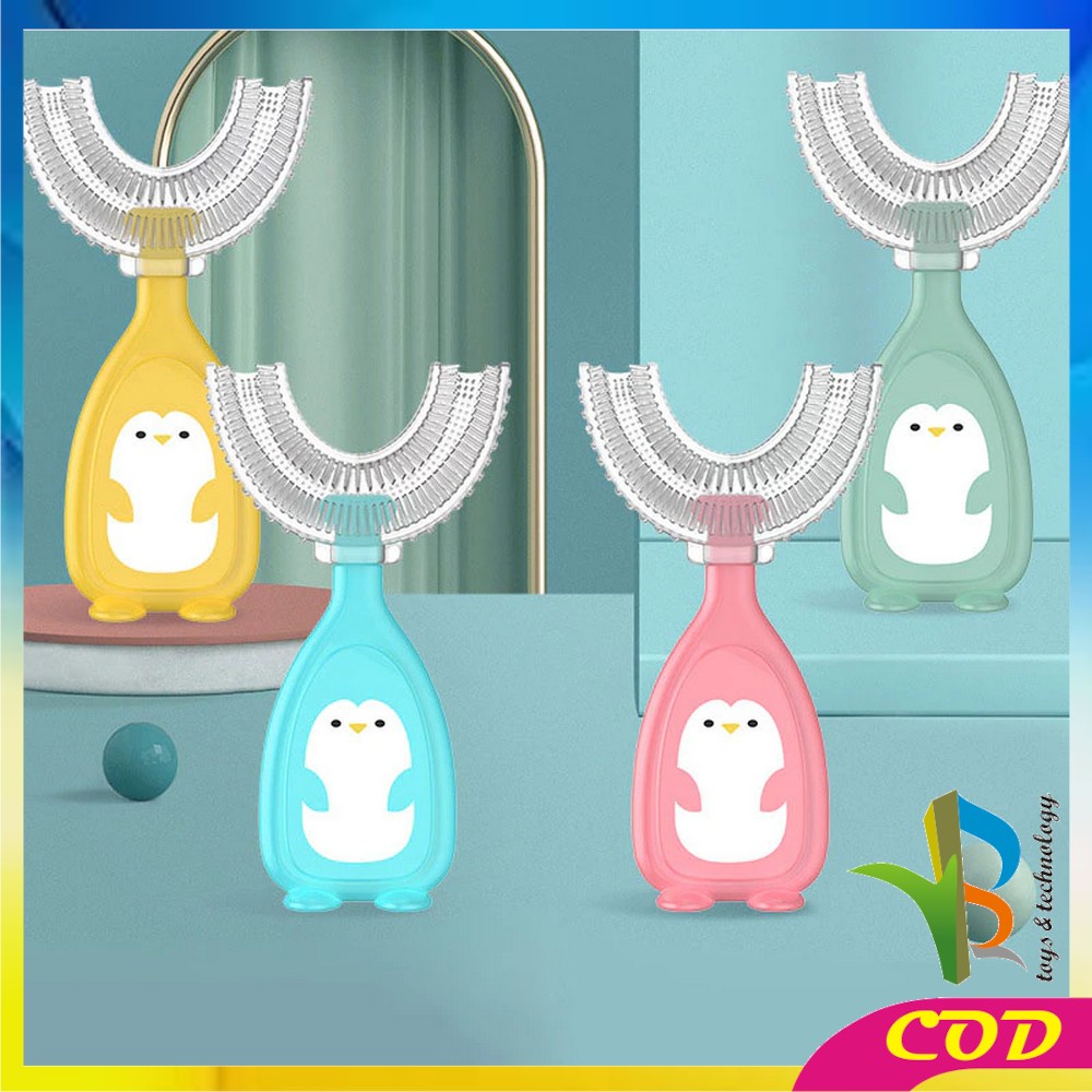 RB-C349 Sikat Gigi U Anak Karakter ( KOTAK ) / U Shaped Toothbrush Children / Sikat Gigi Bayi Silikon Bentuk U / Sikat Gigi Anak Silikon