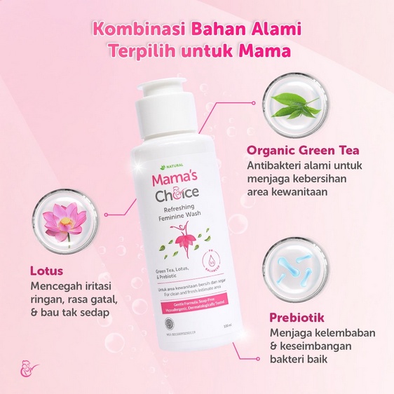 Pembersih Kewanitaan - Refreshing Feminine Wash Mama's Choice ORIGINAL Aman untuk Ibu Hamil dan Menyusui