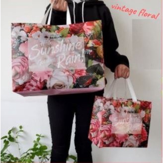 

Paper Bag Kain Motif SUNSHIN PINK XXL