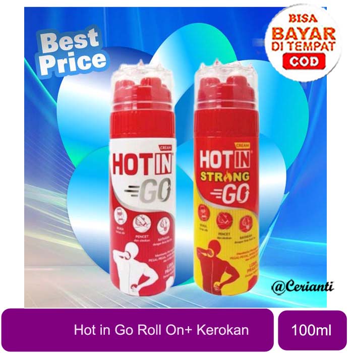 [DENGAN ROLL ON + ALAT PIJITAN AKUPUNTUR | 100GR] [BPOM] HOTIN Go Original | Strong 100GR | Meringankan Nyeri Badan dan Pegal Pegal |