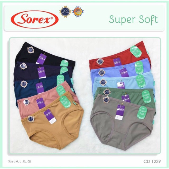 Cd Wanita Sorex 1239 Super Soft Size M L XL XXL / Celana Dalam Cewek Super Lembut Sorex Super Soft