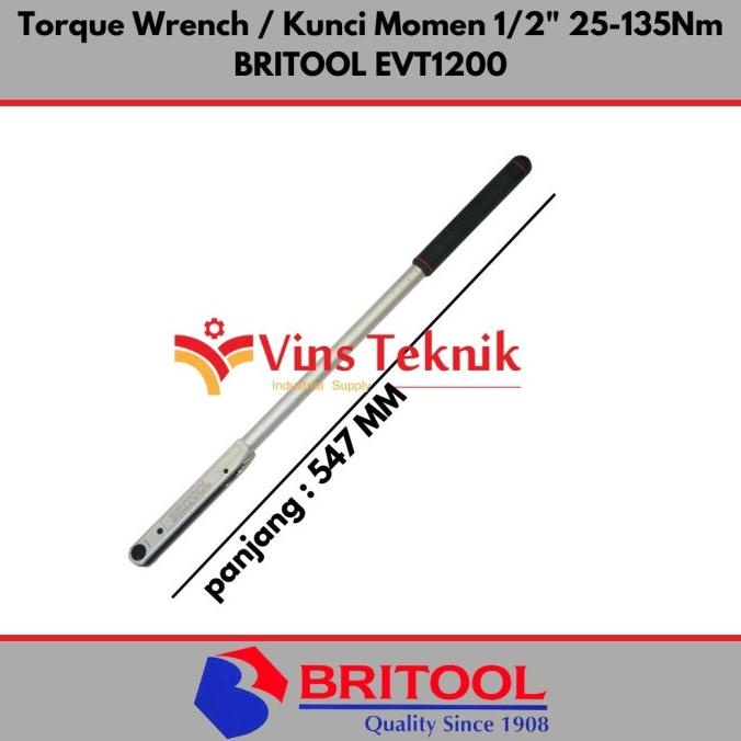 Kunci Momen Kunci Torsi 1/2Inch Torque Wrench Evt 1200 Britool Evt1200