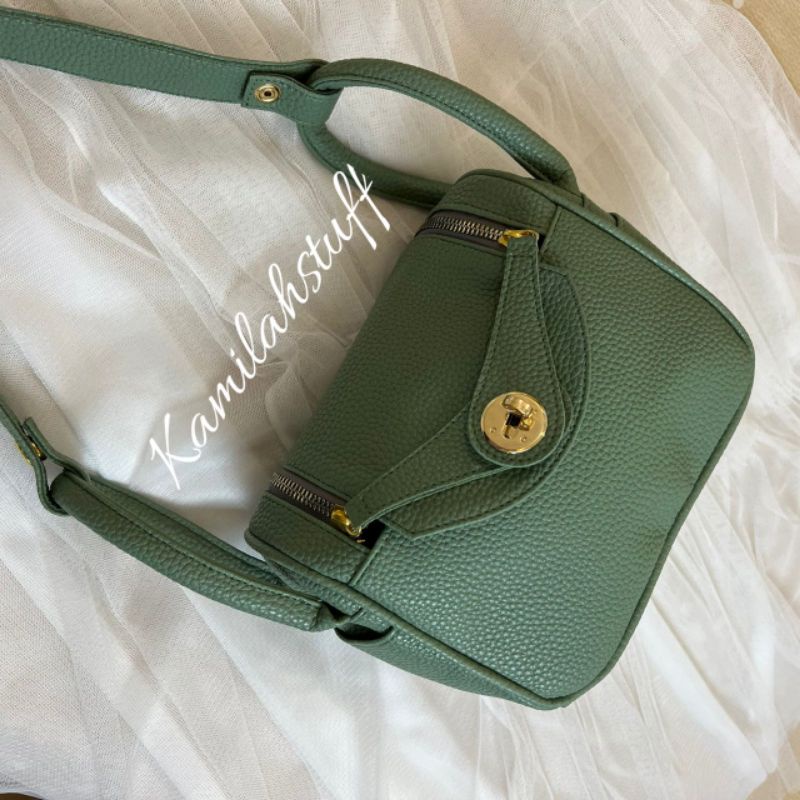 Tas selempang wanita lindy kulit sintetis double tali