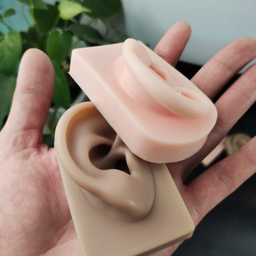 Solighter Silicone Ear Model Hot Human Earrings Display Telinga Palsu Lembut